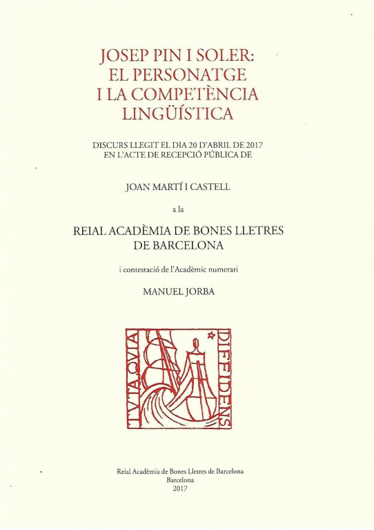 JOSEP PIN I SOLER: EL PERSONATGE I LA COMPETENCIA LLINGÜISTICA