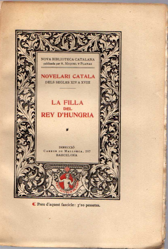 LA FILLA DEL REY D'HUNGRIA