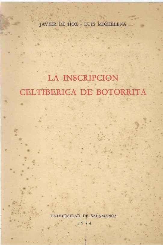 LA INSCRIPCION CELTIBERICA DE BOTORRITA