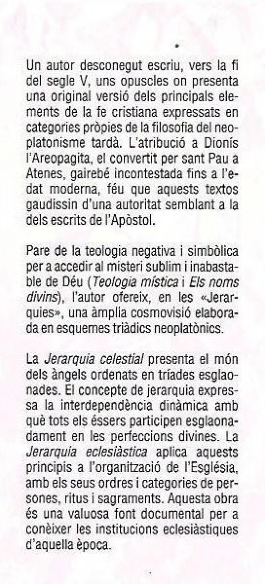 LA JERARQUIA CELESTIAL.  LA JERARQUIA ECLESIÀSTIVA