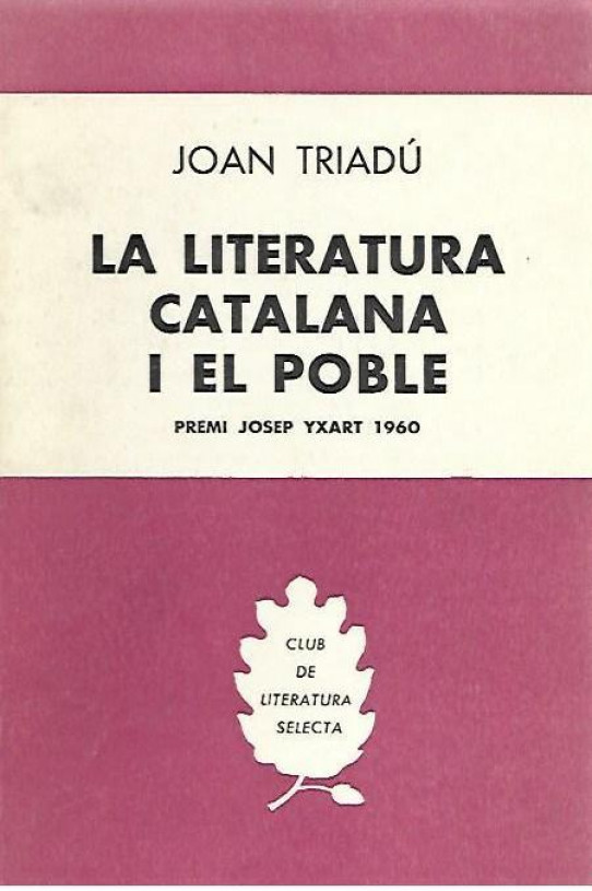 LA LITERATURAN CATALANA I EL POBLE