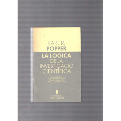 La lògica de la investigació científica / Karl R. Popper