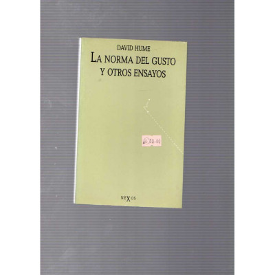 La norma del gusto y otros ensayos / David Hume