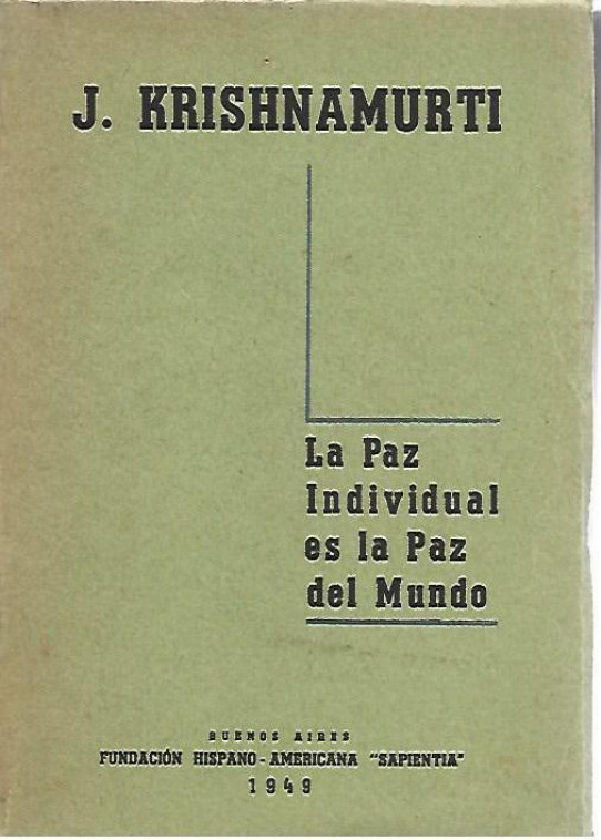 LA PAZ INDIVIDUAL ES LA PAZ DEL MUNDO
