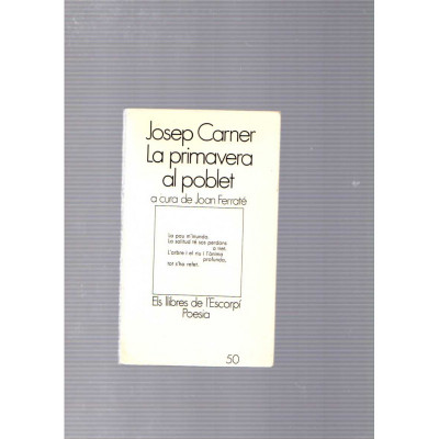 La primavera al poblet / Josep Carner