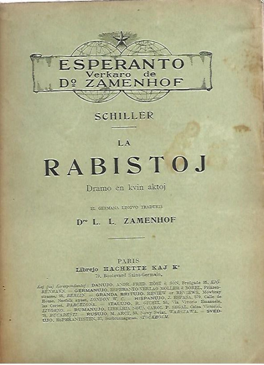 LA RABISTOJ. Dramo en kvin aktoj