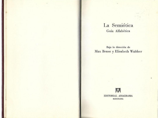 LA SEMIOTICA. Guia Alfabética