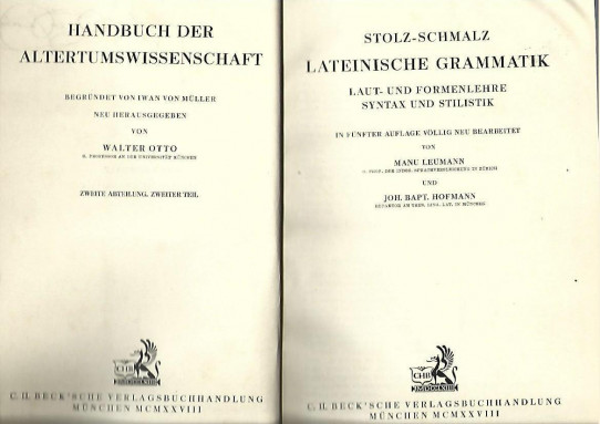 LATEINISCHE GRAMMATIK Laut - und formenlehere syntax und stilistik (GRAMÁTICA LATINA Sintaxis y estilística relacionadas con el sonido y la forma)