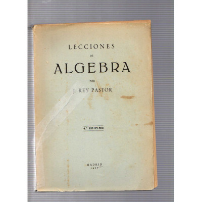 Lecciones de algebra / J. Rey Pastor