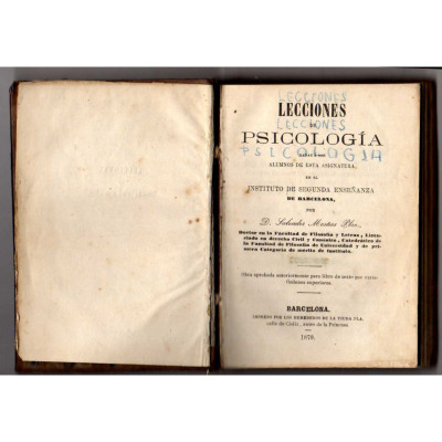 Lecciones de psicología / Salvador Mestres