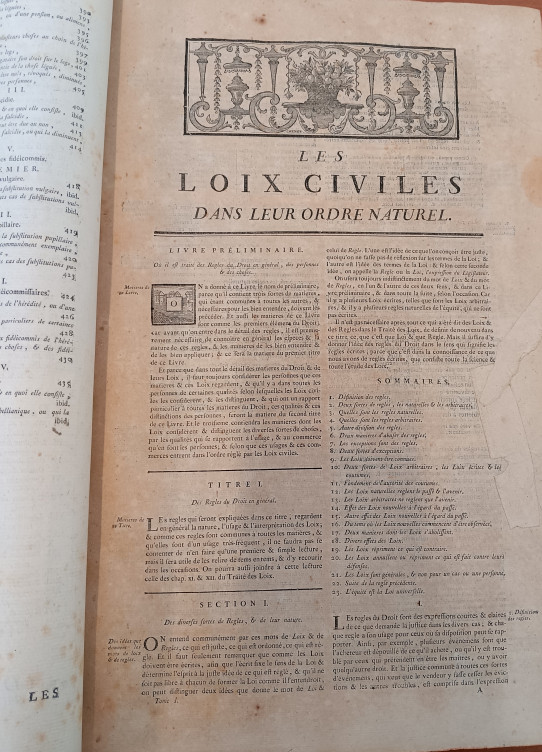 LES LOIX CIVILES DANS LEUR ORDRE NATUREL, LE DROIT PUBLIC, ET LEGUM DELECTUS