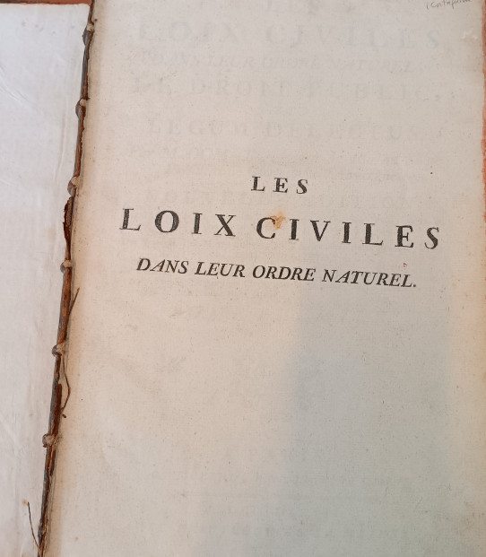 LES LOIX CIVILES DANS LEUR ORDRE NATUREL, LE DROIT PUBLIC, ET LEGUM DELECTUS