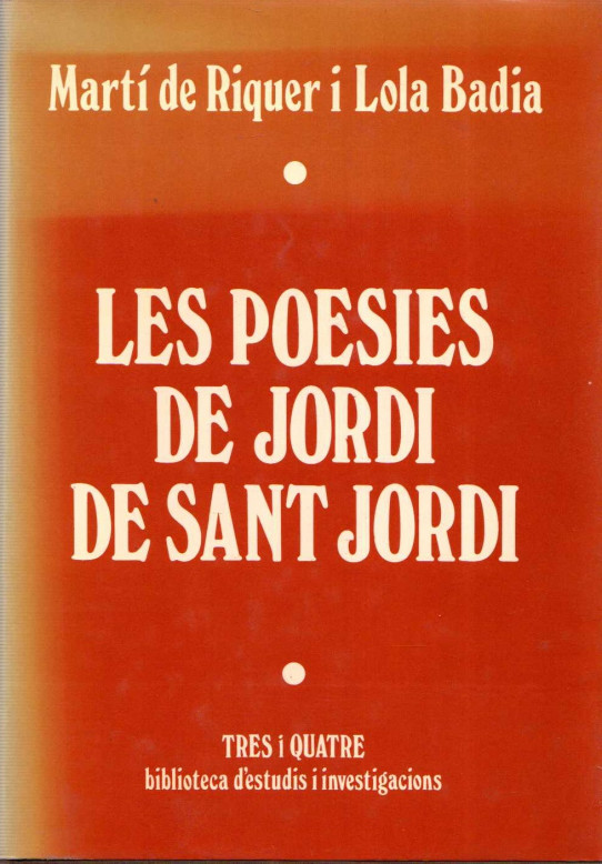 LES POESIES DE JORDI DE SANT JORDI