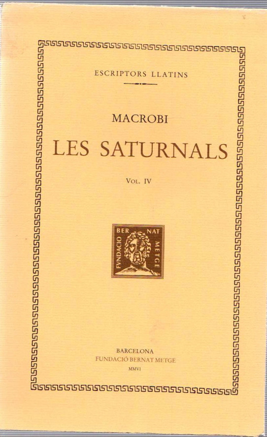 LES SATURNALS 4 Volums Obra Completa (I, II, III i IV)