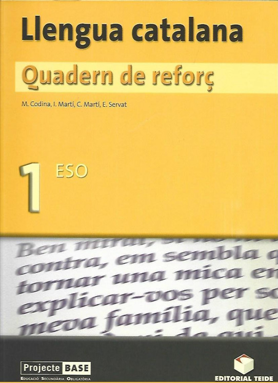 LLENGUA CATALANA QUADERN DE REFORÇ 1 ESO