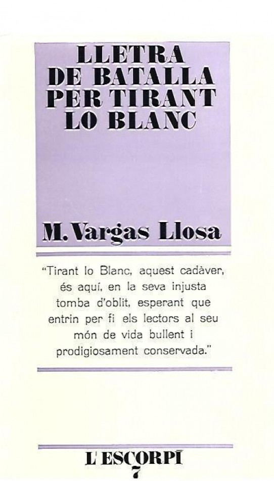 LLETRA DE BATALLA PER TIRANT LO BLANC
