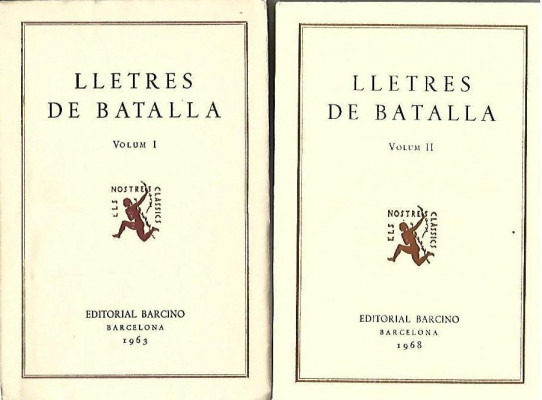 LLETRES DE BATALLA.  CARTELLS DE DESEIXIMENTS I CAPITOLS DE PADDOD D'ARMES.  3 Volums