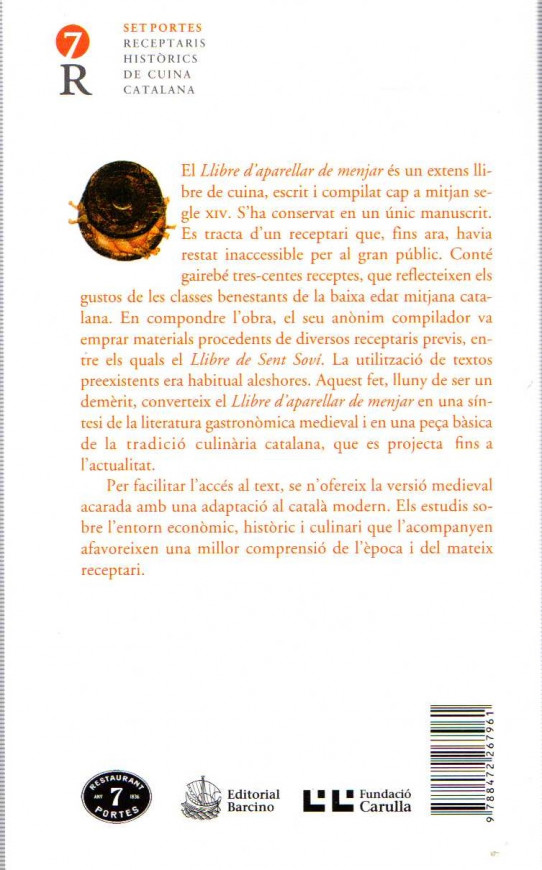 LLIBRE D'APARELLAR DE MENJAR