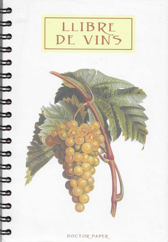 Llibre de vins.