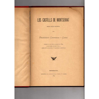 Los castell de Montserrat y Tectonica de Montserrat / Francesch Carreras y candi y  Jacinto Elias