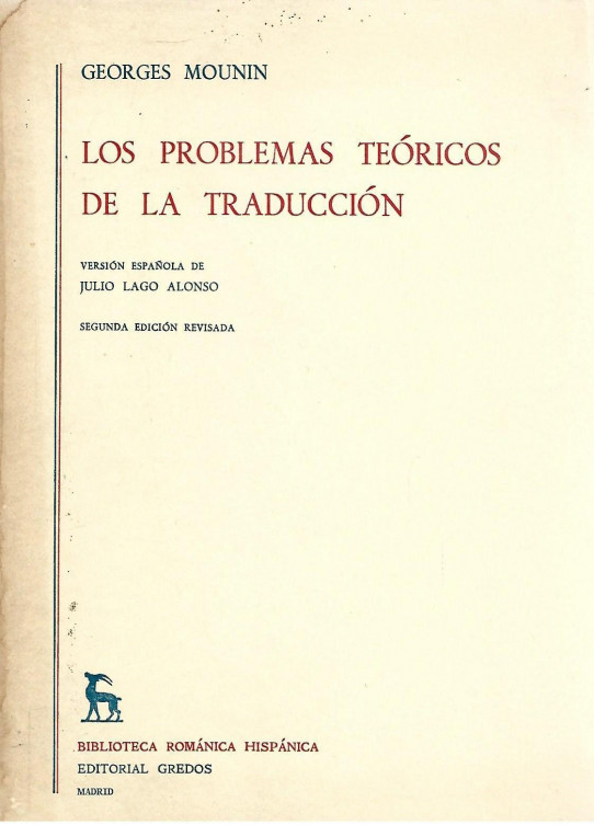 LOS PROBLEMAS TEORICOS DE LA TRADUCCIÓN