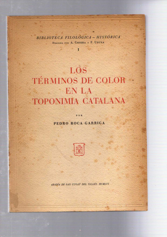 LOS TÉRMINOS DE COLOR EN LA TOPONIMIA CATALANA