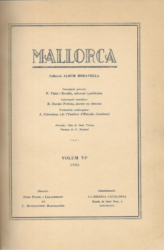 MALLORCA col.lecció ALBUM MERAVELLA Volum VIè 1936