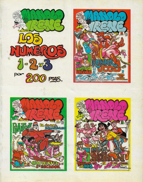 MANOLO E IRENE Los numeros del 1 al 15.  SOLO PARA ADULTOS