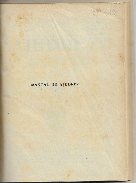 Manual de ajedrez.  Para uso de los principiantes. Tomo Tercero.