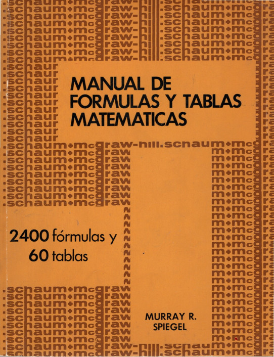 MANUAL DE FÓRMULAS Y TABLAS MATEMÁTICAS