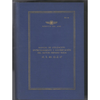 Manual de utlilización, entrenamiento y conservación del motor HISPONO SUIZA HS 89 12-Z-17