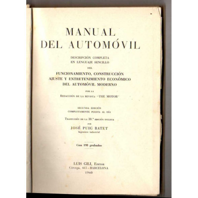 Manual del automóvil  / Revista 