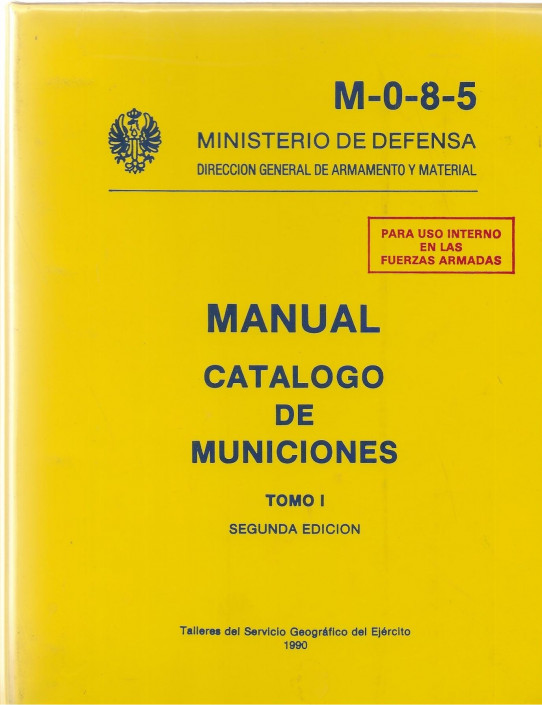 MANUAL.CATALOGO DE MUNICIONES TOMP 1 segunda edición