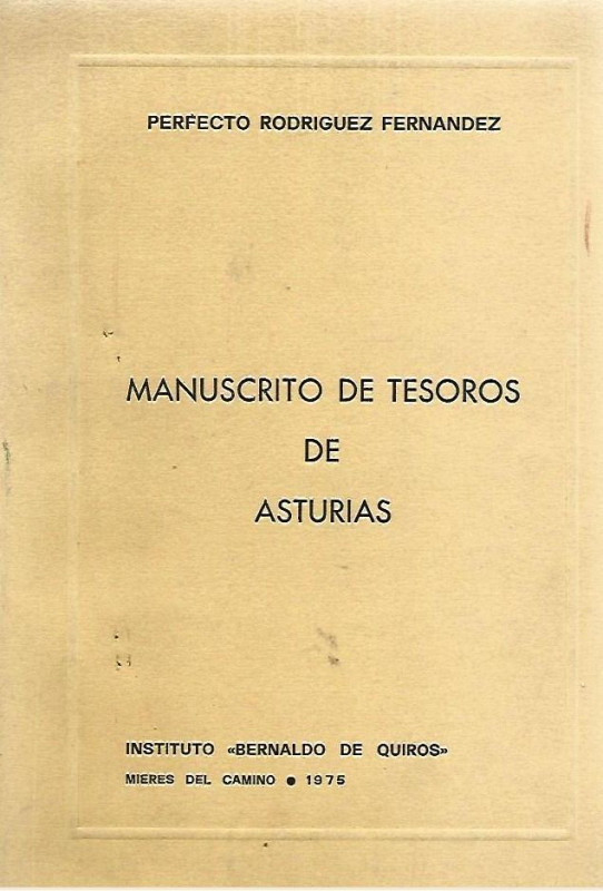 MANUSCRITO DE TESOROS DE ASTURIAS