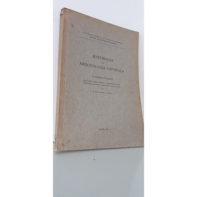 MATERIALES DE ARQUEOLOGIA ESPAÑOLA,(1)/M. Gomez Moreno