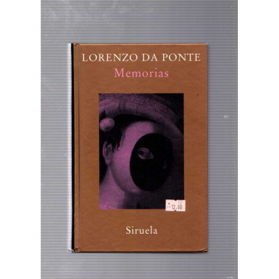 Memorias / Lorenzo Da Ponte