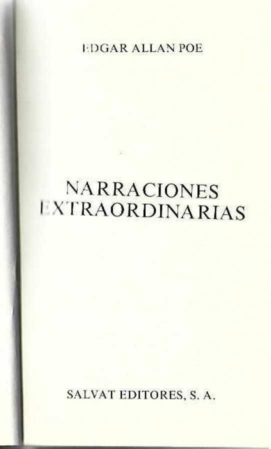 NARRACIONES EXTRAORDINARIAS