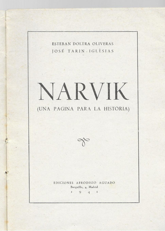 NARVIK UNA PÁGINA PARA LA HISTORIA