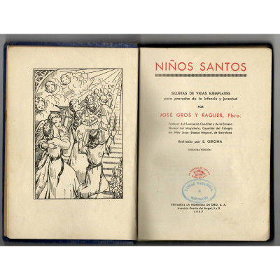 Niños santos : siluetas de vidas edificantes para la infancia y la juventud / José Gros y Raguer