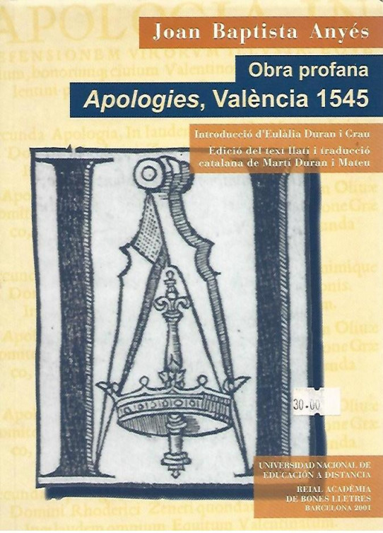 OBRA PROFANA. APOLOGIES, VALENCIA 1545