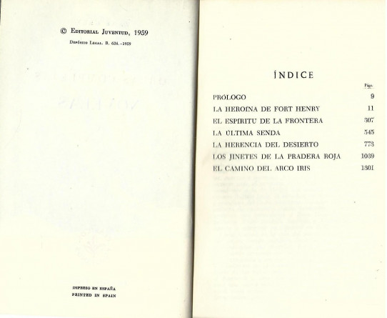 OBRAS COMPLETAS DE ZANE GREY (VOLUMEN I)