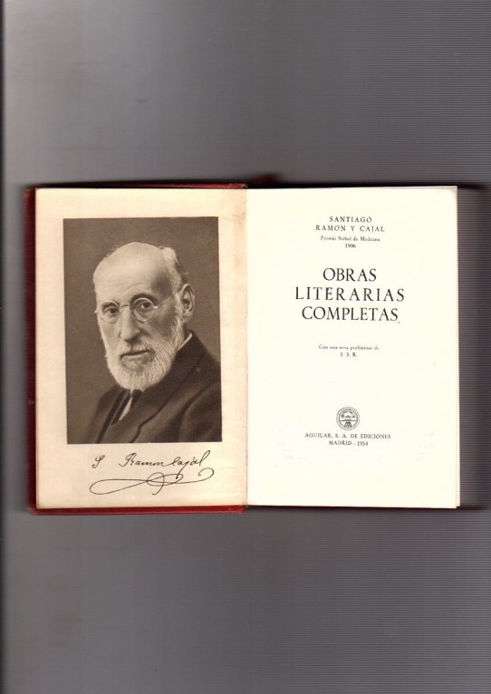 OBRAS LITERARIAS COMPLETAS   (Ramon y Cajal)