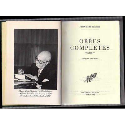 Obres completes. Teatre / Josep M. de Sagarra