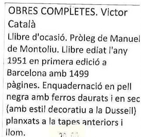 OBRES SELECTES (Victor Català)