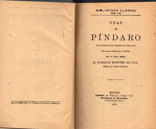 ODAS DE PÍNDARO