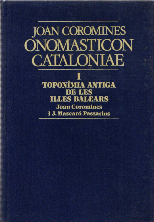 ONOMASTICON CATALONIAE 8 VOLUMS