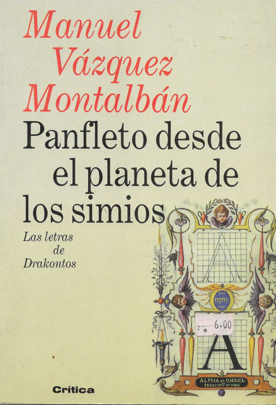 Panfleto desde el planeta de los simios. Las letras de Drakontos