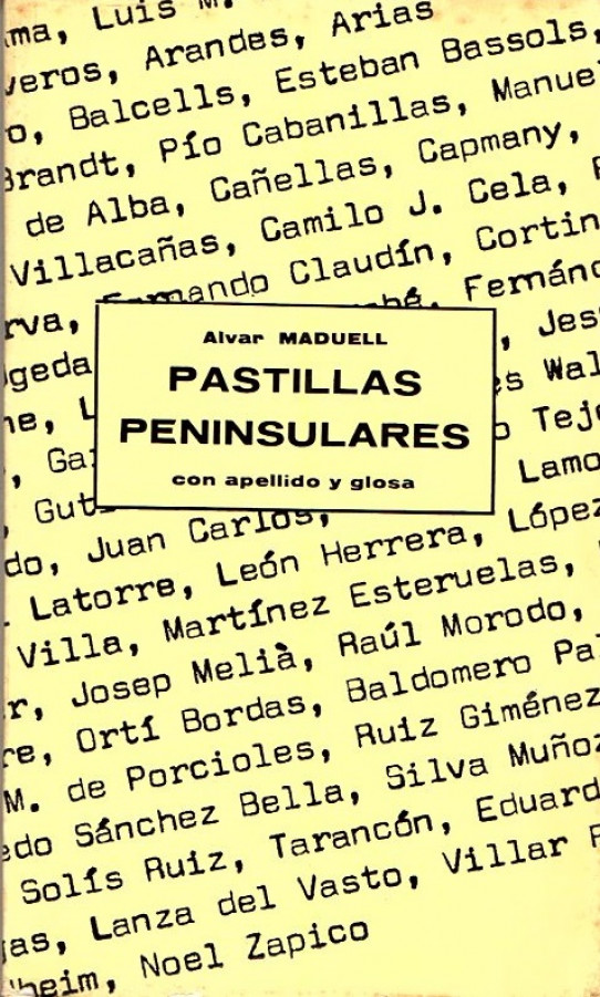 PASTILLAS PENINSULARES con apellido y glosa  (1974)