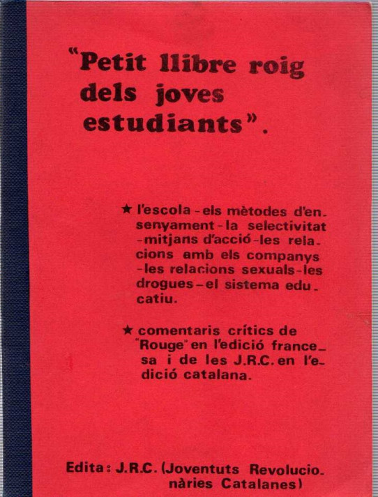 PETIT LLIBRE ROIG DELS JOVES ESTUDIANTS