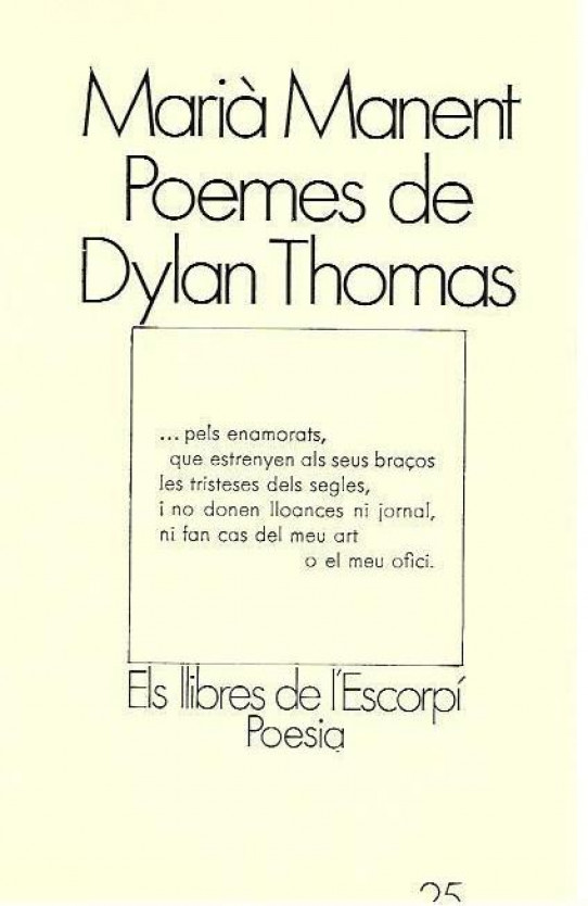 POEMES DE DYLAN THOMAS